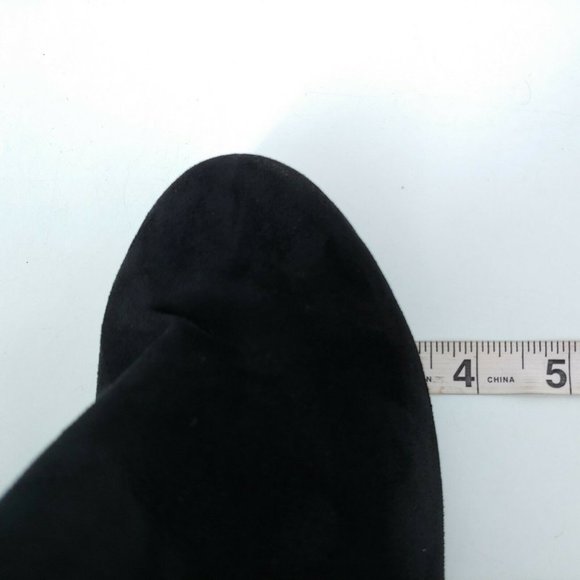 Lane Bryant Womens Faux Suede Platform Ankle Bootie Elastic Ribbing Black 9W - Picture 8 of 11